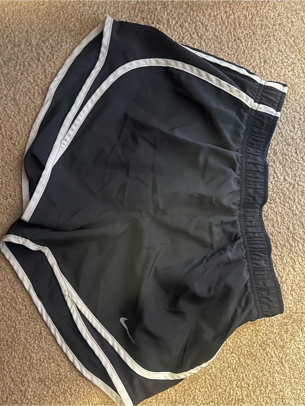 Nike Women’s Charcoal Athletic Shorts with White Trim